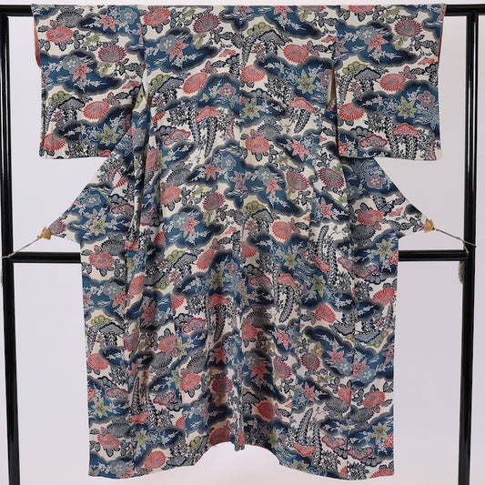 Antique Japanese kimono (Komon) S-size 100% silk / 499