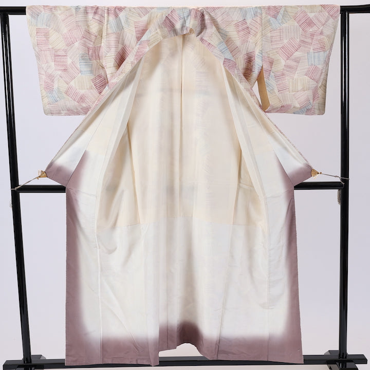 Japanese kimono (Tsumugi) M-size 100% silk / 501