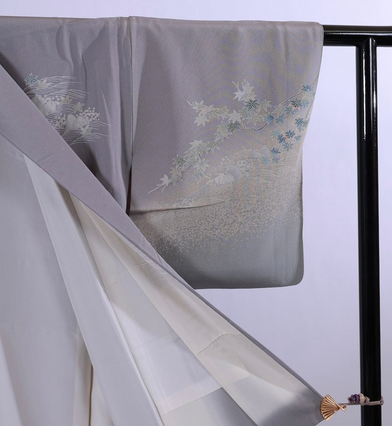 Japanese kimono (Tsukesage) M-size 100% silk / 983