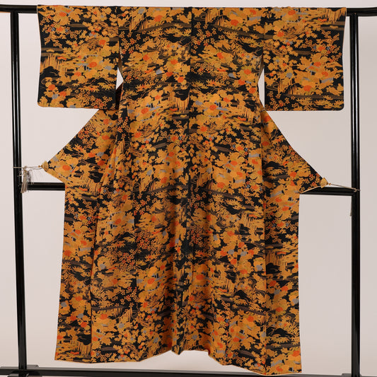 Japanese kimono (Komon) M-size 100%silk / 113