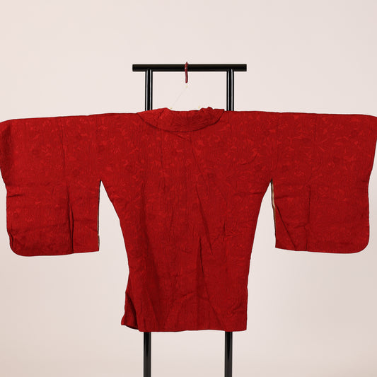 Japanese kimono coat M-size 100%silk / 123