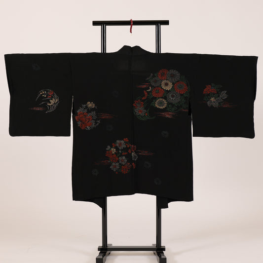 Vintage Japanese kimono Jacket (Haori) S-size 100%silk / 125