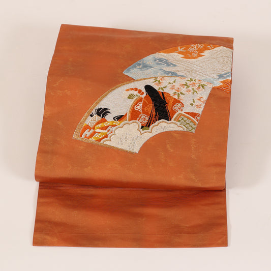 Japanese kimono sash belt (Nagoya-obi) 100%silk / 138