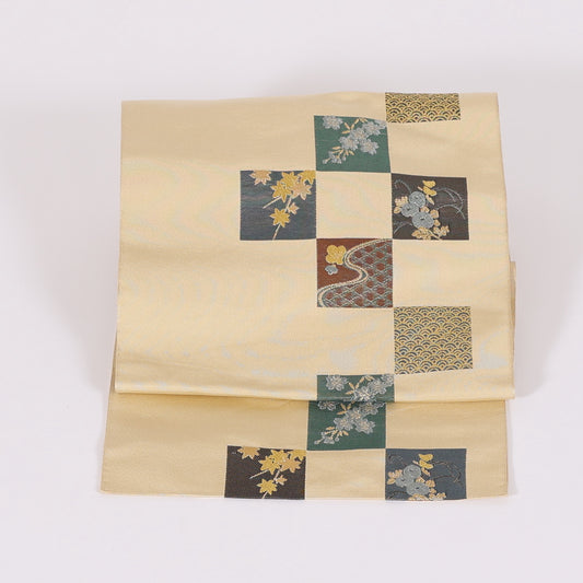 Japanese kimono sash belt (Nagoya-obi) 100%silk / 67
