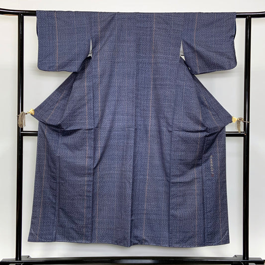 Japanese kimono (Tsumugi) M-size 100% silk / 519