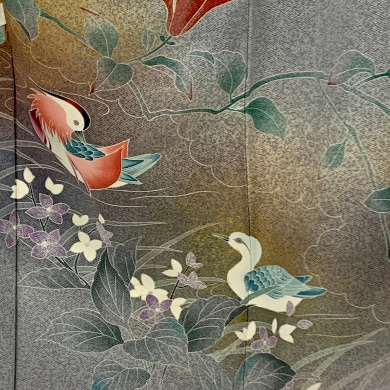 Japanese kimono (Houmongi) L-size 100% silk / 860