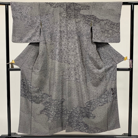 Japanese kimono (Komon) M-size 100% silk / 858