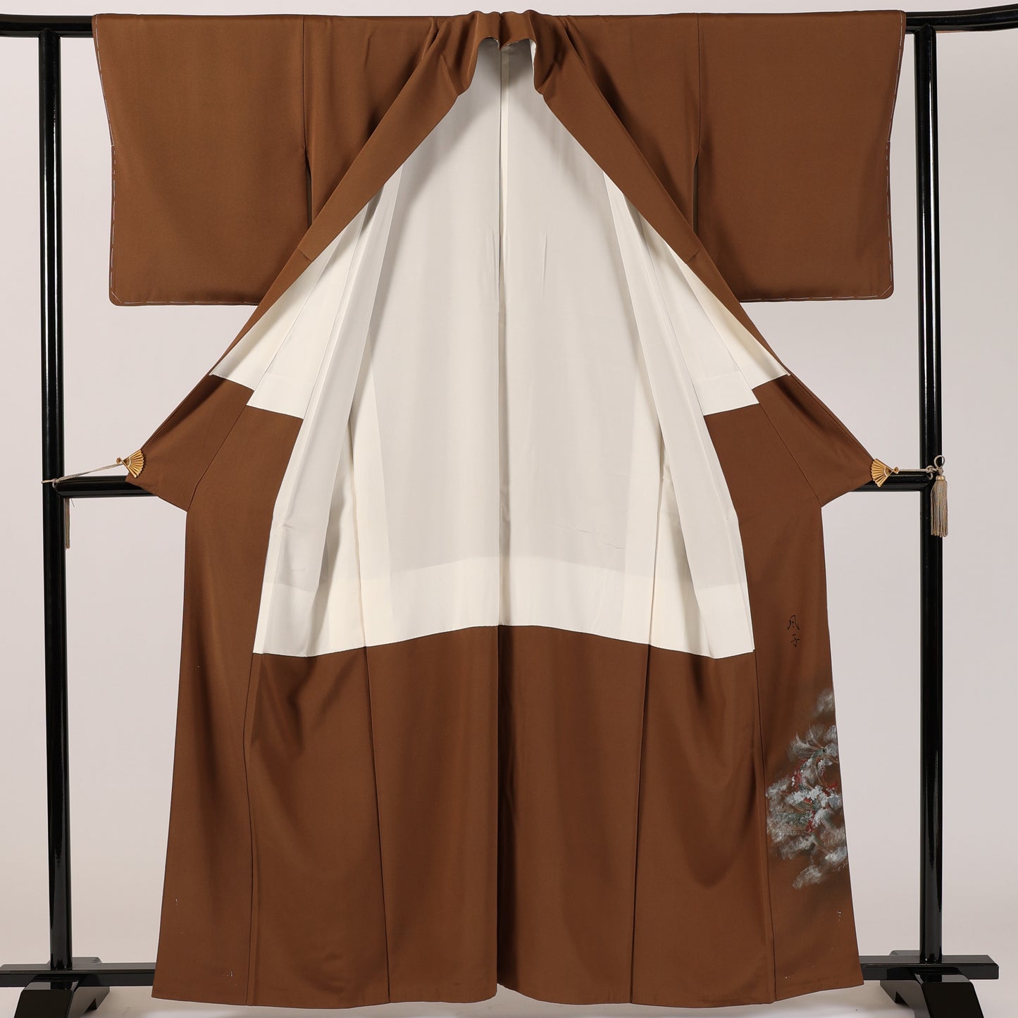 Japanese kimono (Irotomesode) L-size 100% silk / 342