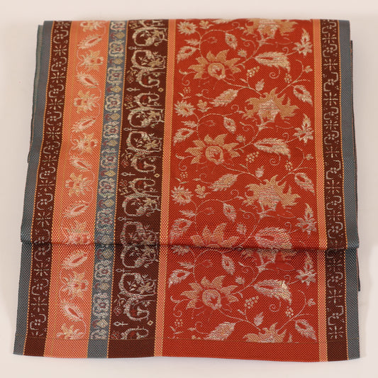 Vintage Japanese kimono sash belt (Nagoya-obi) 100%silk / 144
