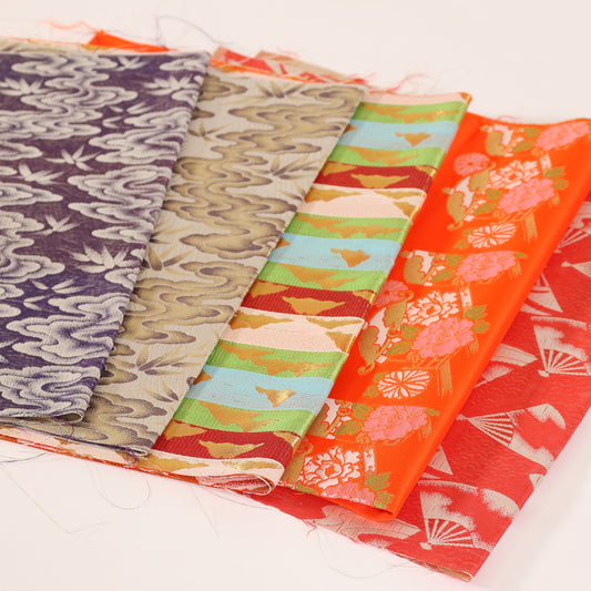Obi fabric cut-off piece 5-piece set / 155