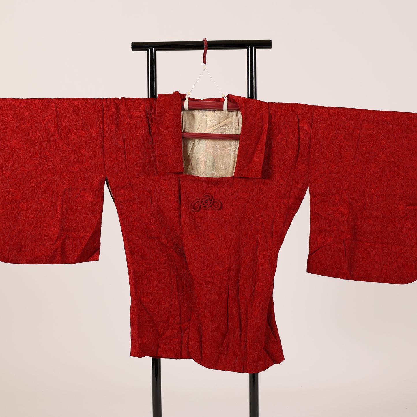Japanese kimono coat M-size 100%silk / 123