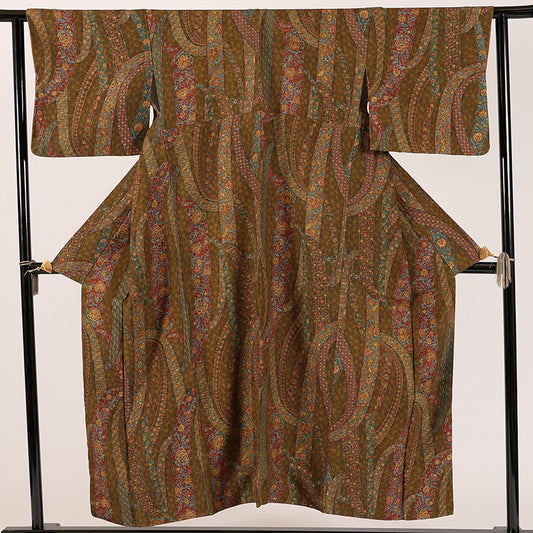 Japanese kimono (Komon) M-size 100% silk / 10