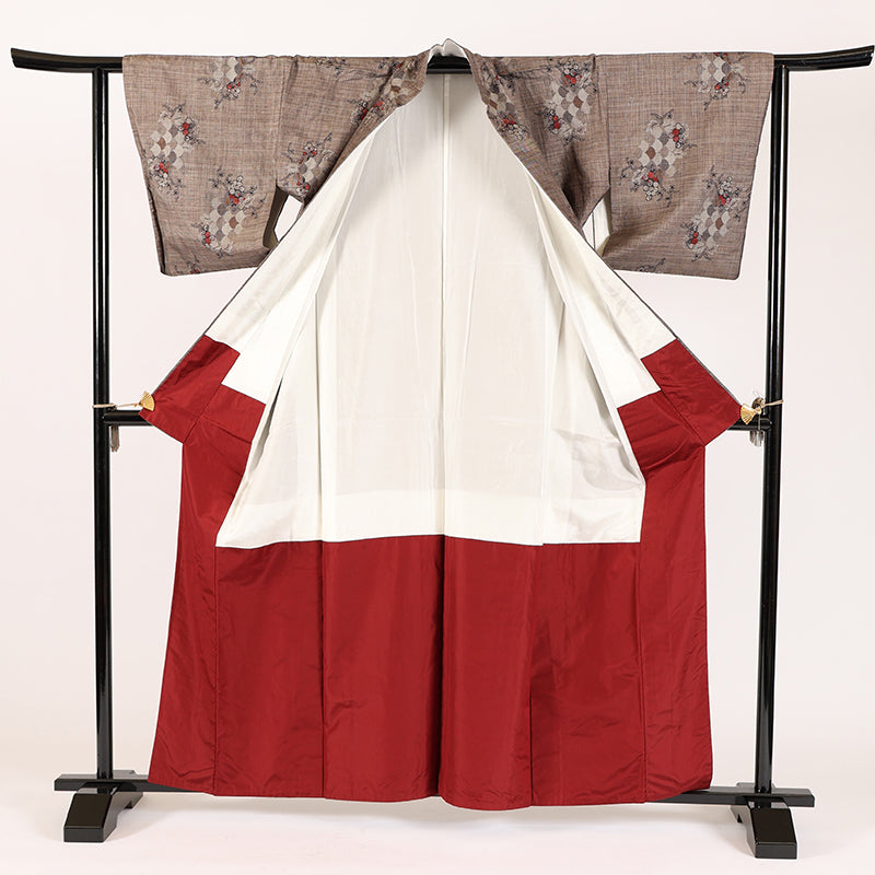Japanese kimono (Tsumugi) Msize 100% silk /1