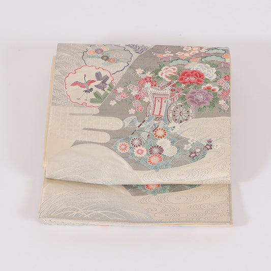 Japanese kimono sash belt (Hukuroobi) 100% silk / 252