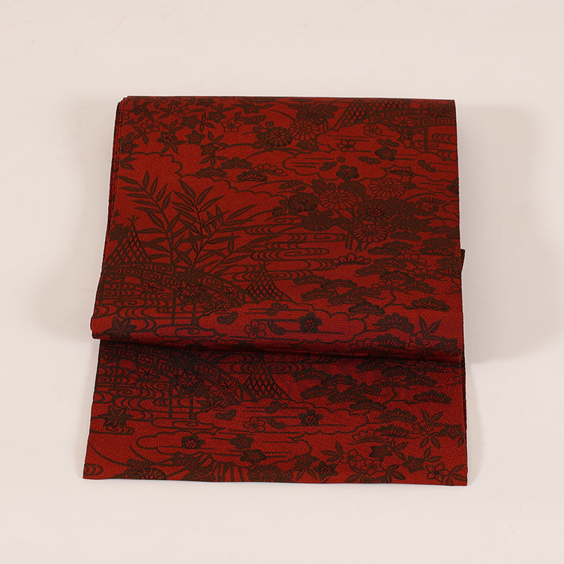 No.25 New 8 inch obi Hiraki Nagoya tailored engine pattern