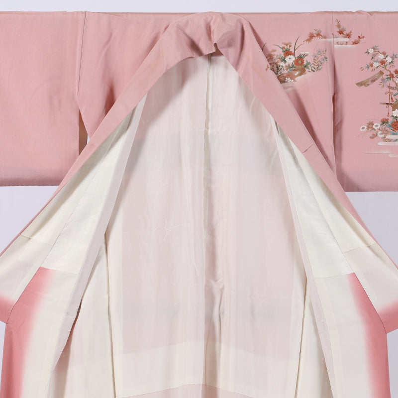 Japanese kimono (Houmongi) S-size 100% silk / 268