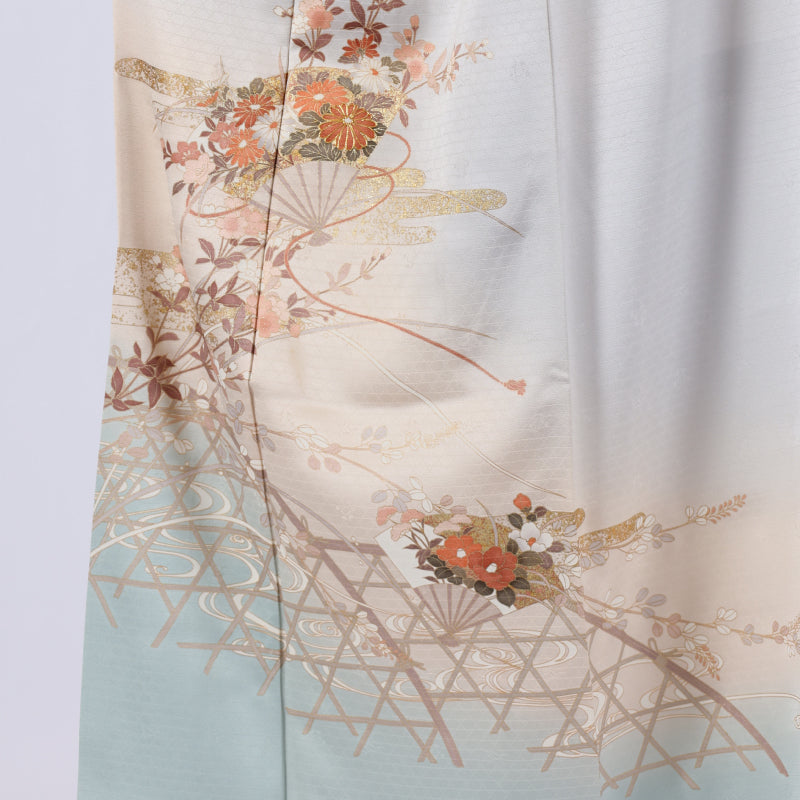 Japanese kimono (Houmongi) S-size 100% silk / 269