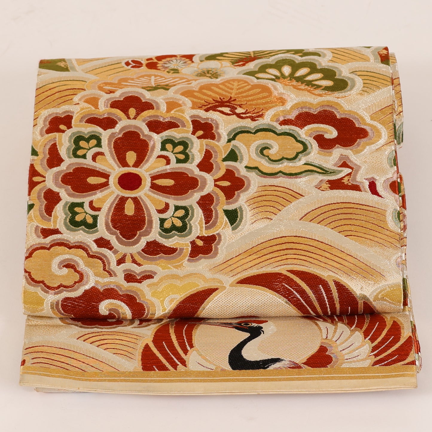 Vintage Japanese kimono sash belt (obi) 100%silk / 131