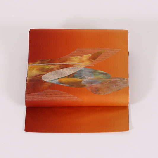 Japanese kimono sash belt (Nagoya-obi) polyester / 91