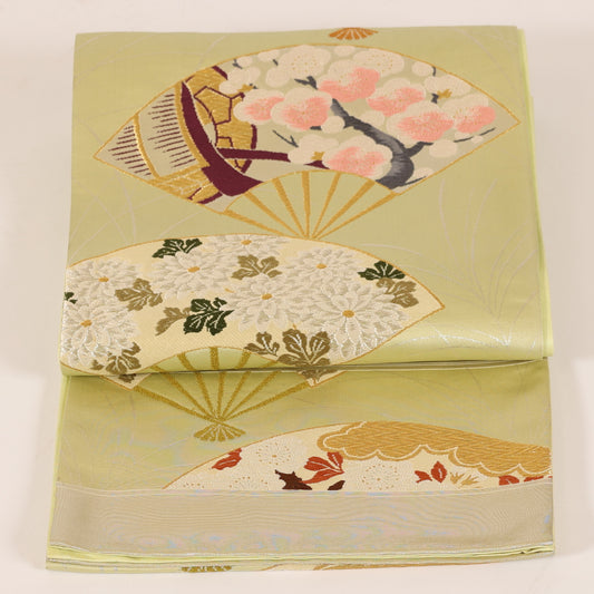 Vintage Japanese kimono sash belt (obi) 100%silk / 132