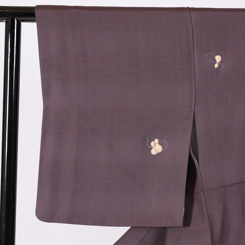 Japanese kimono used <Tsumugi> Msize  silk 100% /K
