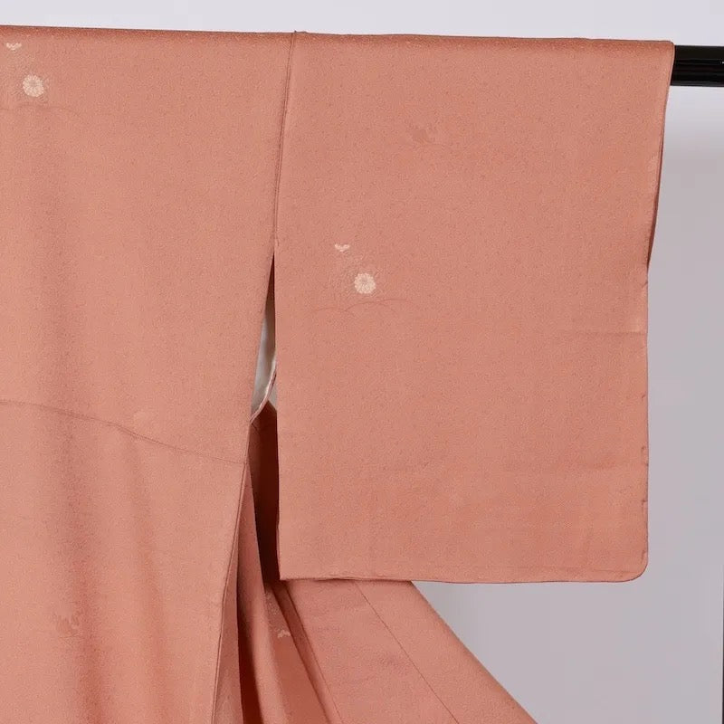 Japanese kimono used <muji> L size  silk 100% /K73