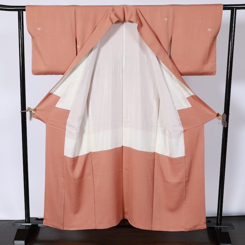 Japanese kimono used <muji> L size  silk 100% /K73