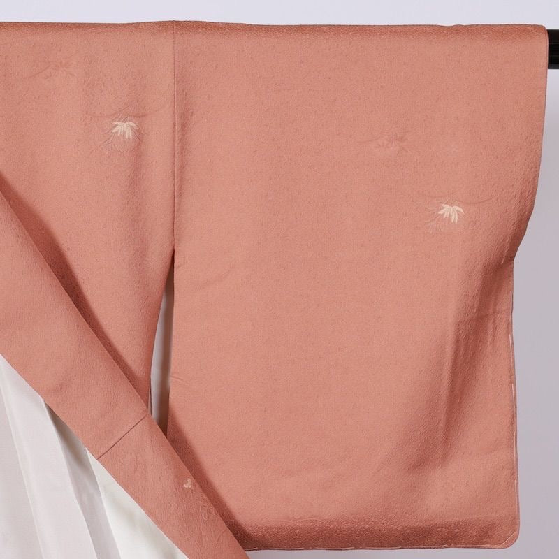 Japanese kimono used <muji> L size  silk 100% /K73