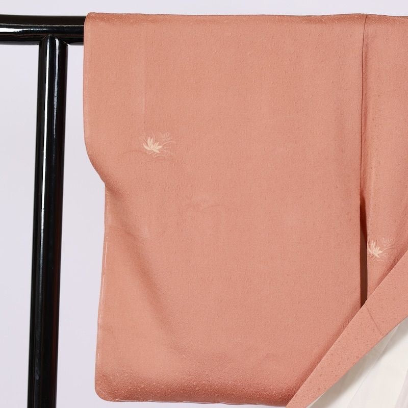 Japanese kimono used <muji> L size  silk 100% /K73