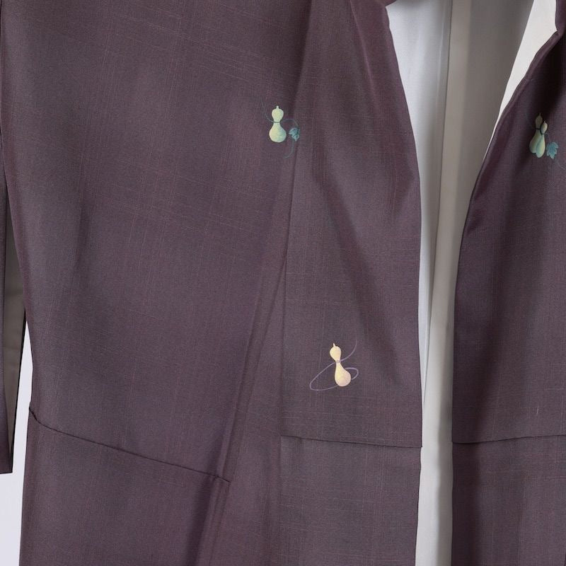 Japanese kimono used <Tsumugi> Msize  silk 100% /K