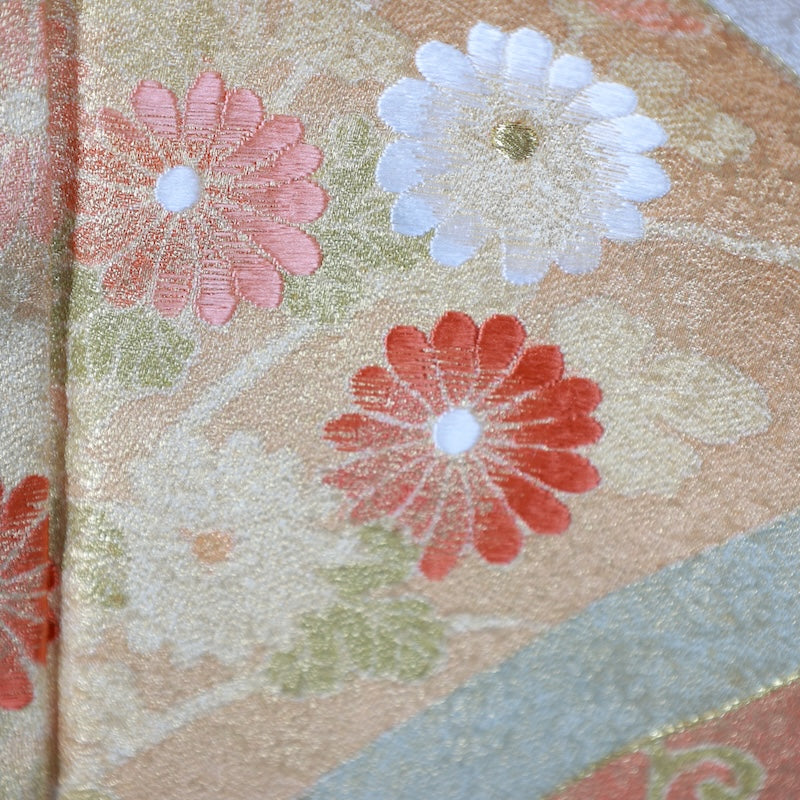 Japanese kimono used <houmongi> M-size  silk 100% /B776
