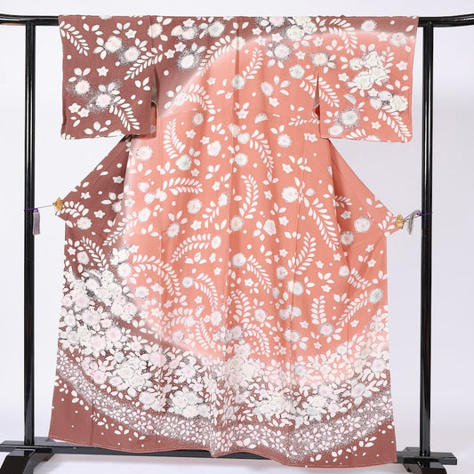 Japanese kimono  (Houmongi) L-size 100% silk  / B67