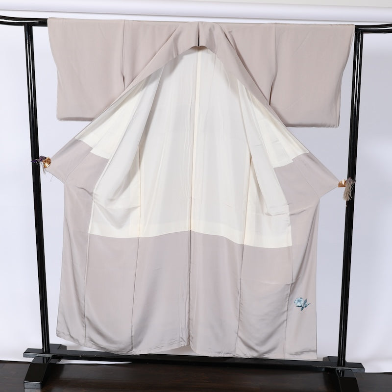 Japanese kimono used <Irotomesode> M-size  silk 100% /B771