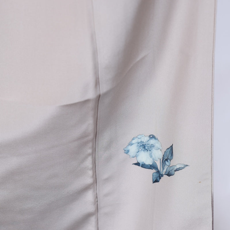 Japanese kimono used <Irotomesode> M-size  silk 100% /B771