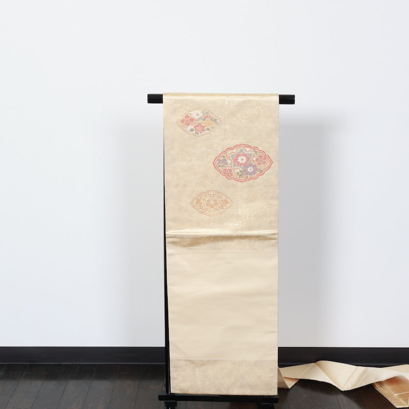 Japanese kimono used sash belt (magoya-obi) 100% silk  /  T355