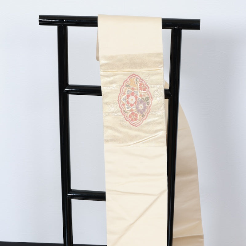 Japanese kimono used sash belt (magoya-obi) 100% silk  /  T355
