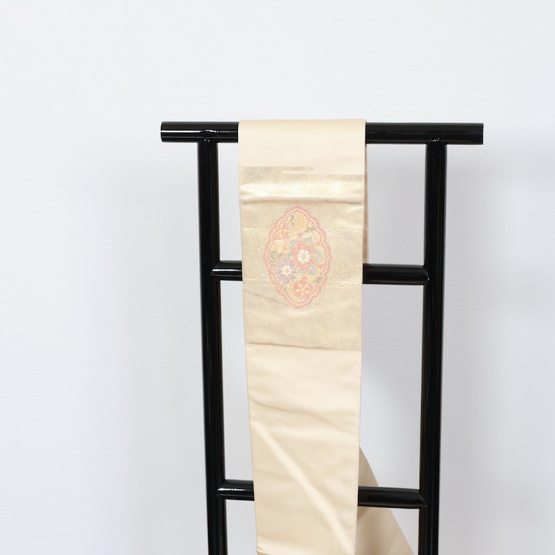 Japanese kimono used sash belt (magoya-obi) 100% silk  /  T355