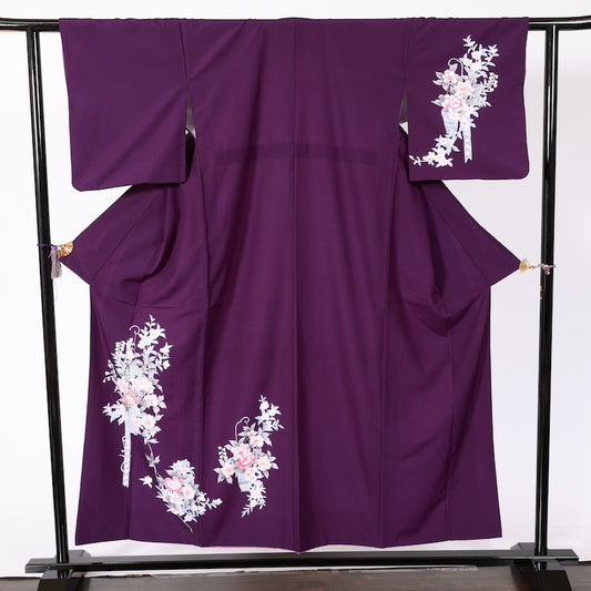 Japanese kimono used (Houmongi)LMSize  tetoron A302