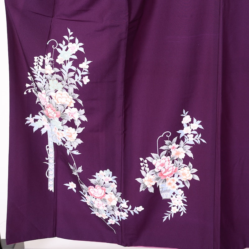 Japanese kimono used (Houmongi)LMSize  tetoron A302