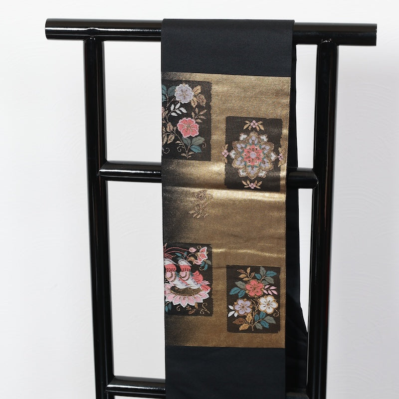 Japanese kimono used sash belt (nagoya-obi) 100% silk  /  T357