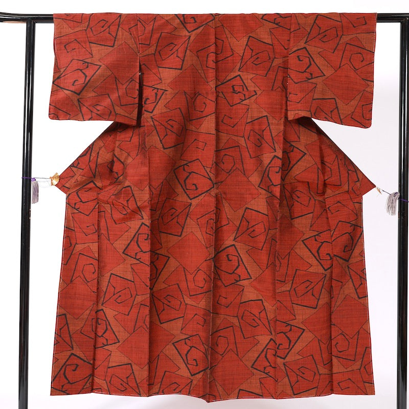 Japanese kimono  (Tsumugi) M-size 100% silk  / B72