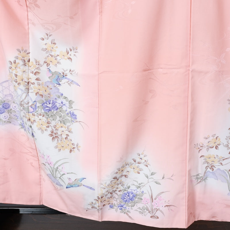 Japanese kimono used (Houmongi)LMSize  tetoron A303