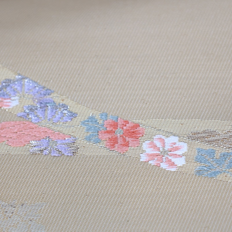 Japanese kimono used sash belt (nagoya-obi) 100% silk  /  T358