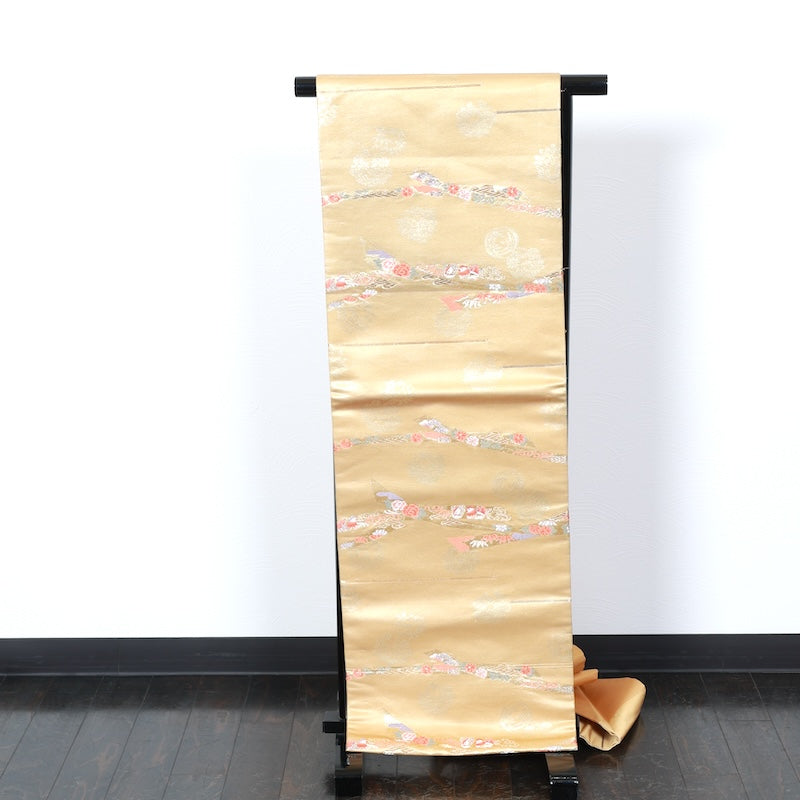 Japanese kimono used sash belt (nagoya-obi) 100% silk  /  T358