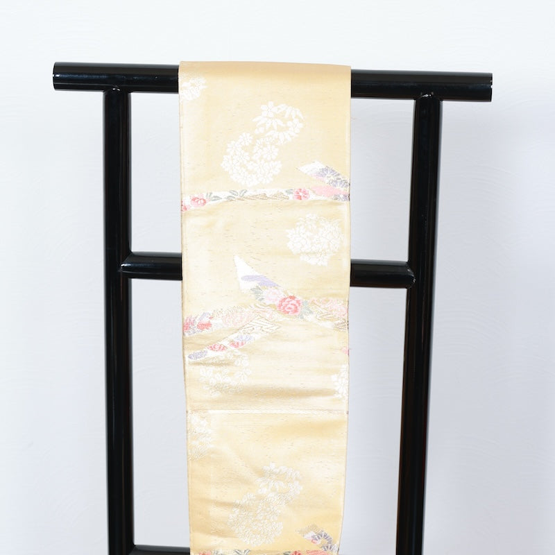 Japanese kimono used sash belt (nagoya-obi) 100% silk  /  T358