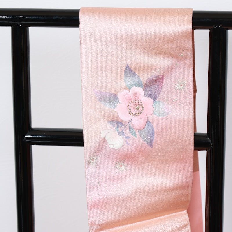 Japanese kimono used sash belt (nagoya-obi) 100% silk  /  T359