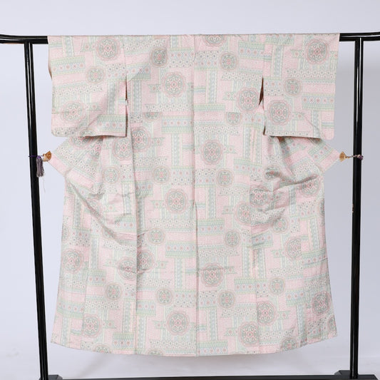 Japanese kimono(tsumugi) S Size 100%silkA310