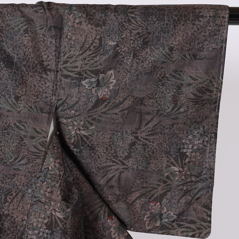 Japanese kimono  (Tsumugi) M-size 100% silk  / B79