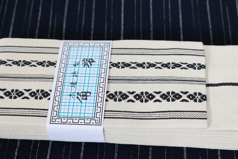 Men's Yukata 3-Piece Set, Brand New, Indigo, Gray, Stripe, b4