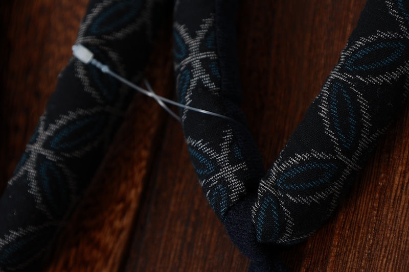 Men's Yukata 3-Piece Set, Brand New, Dark and Light Indigo Stripe Pattern, b5